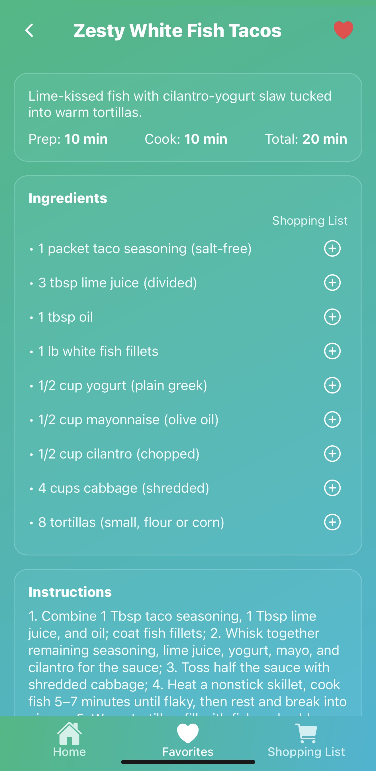 App screenshot showing interface